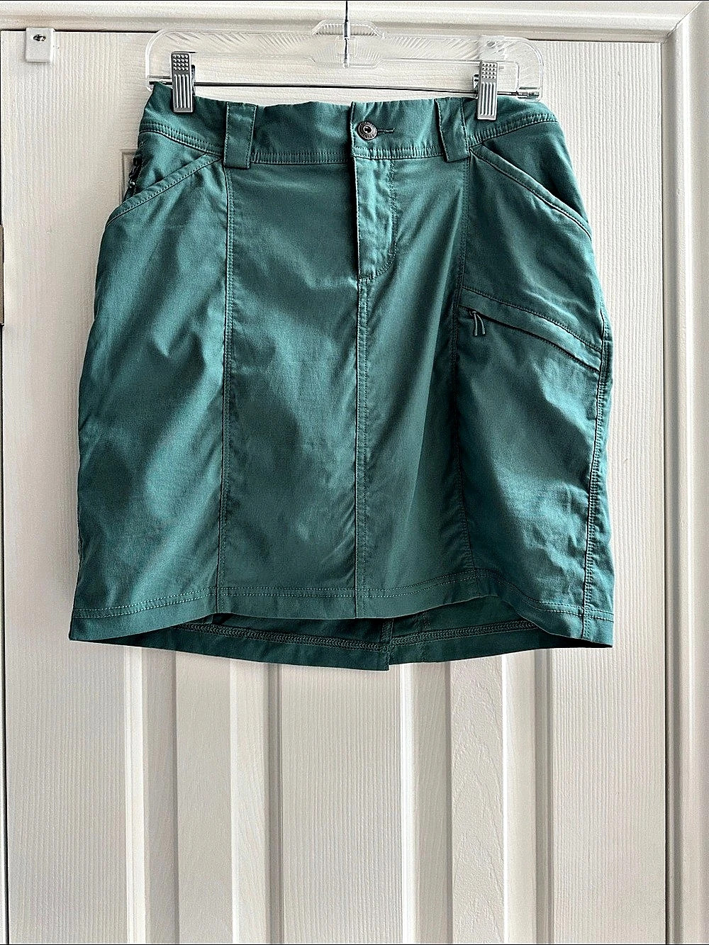 Duluth Dry On the Fly Cargo Green Mini Skort Size 4 Lightweight Outdoors